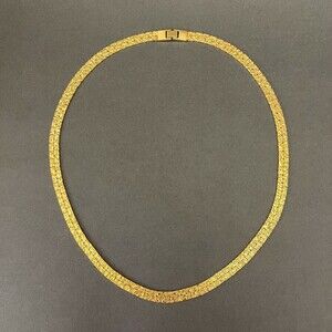 Gold-tone Flat Chain Necklace Fashion Jewelry NWOT